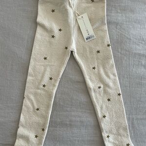 Kids Cream Star Leggings